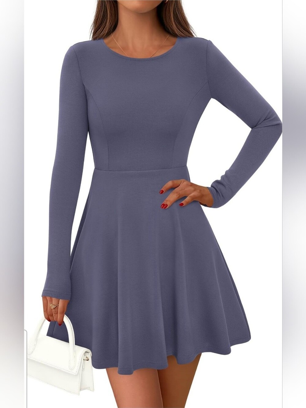 Blue Grey Cocktail Dress